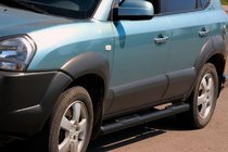 Hyundai Tucson JM 2004– Sivutangot BB002 Black (2 kpl, ruostumaton teräs) kuva 1