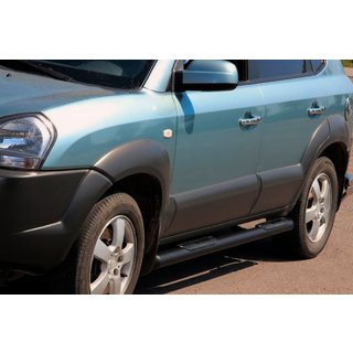 Sivutangot BB002 Black (2 kpl, ruostumaton teräs) Hyundai Tucson JM 2004– kuva 1