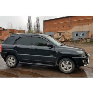 Sivuputket Black (2 kpl, ruostumaton teräs) Kia Sportage 2004–2010 kuva 4