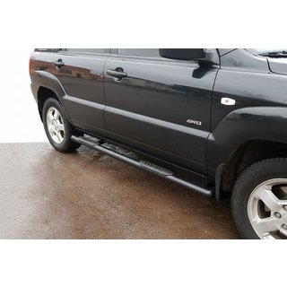 Sivuputket Black (2 kpl, ruostumaton teräs) Kia Sportage 2004–2010 kuva 1