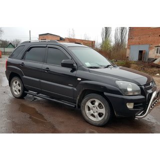 Sivuputket Black (2 kpl, ruostumaton teräs) Kia Sportage 2004–2010 kuva 3