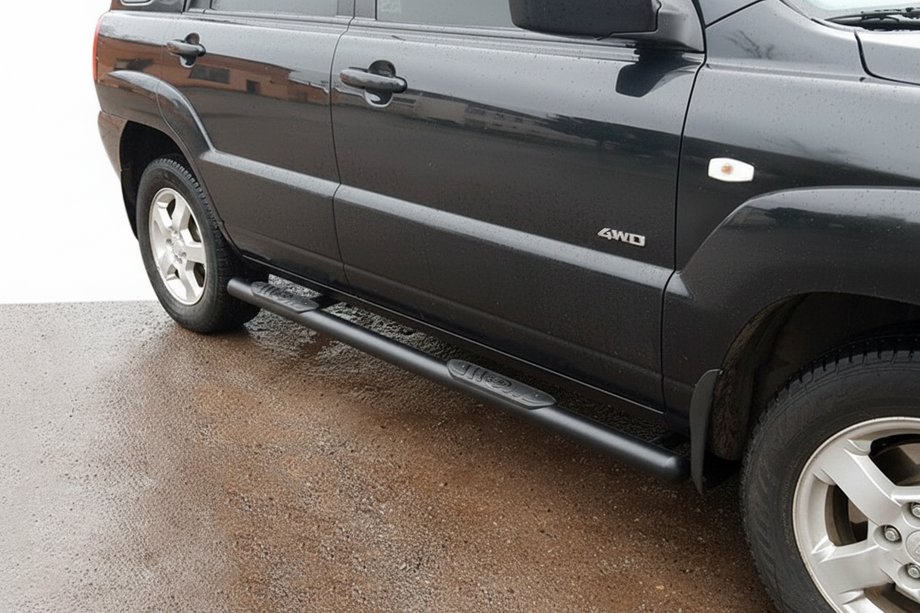 Kia Sportage 2004–2010 Sivuputket Black (2 kpl, ruostumaton teräs) Image