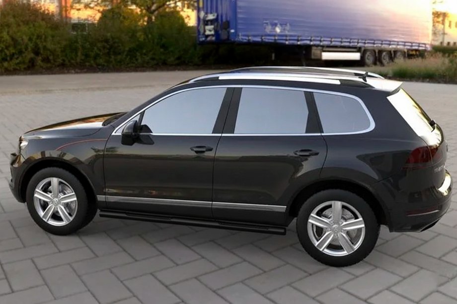 Volkswagen Touareg 2010–2018 Sivuputket Black (2 kpl, ruostumaton teräs) Image