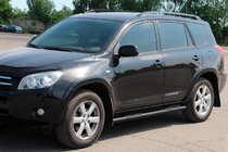 Toyota Rav 4 2006–2013 Sivutuubit vakiopohjalle Black (2 kpl, ruostumaton teräs) kuva 2