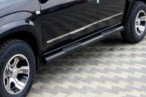 Toyota Rav 4 2006–2013 Sivutuubit vakiopohjalle Black (2 kpl, ruostumaton teräs) kuva 1