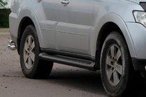 Mitsubishi Pajero Wagon IV 2006–2021 Sivupalkit Black (2 kpl, ruostumaton teräs) kuva 4