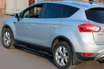 Ford Kuga 2008–2013 Suorat sivuputket Black (2 kpl, ruostumaton teräs) kuva 3