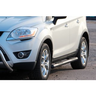 Suorat sivuputket Black (2 kpl, ruostumaton teräs) Ford Kuga 2008–2013 kuva 1