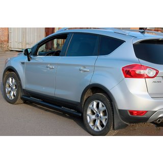 Suorat sivuputket Black (2 kpl, ruostumaton teräs) Ford Kuga 2008–2013 kuva 3