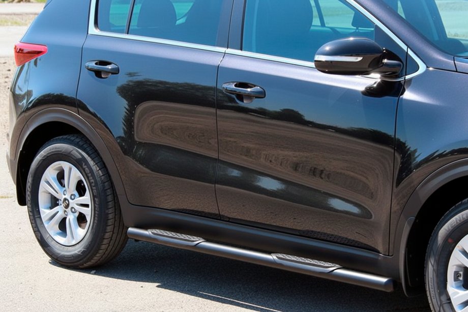 Kia Sportage 2015–2021 Sivupitket BB002 Black (2 kpl, ruostumaton teräs) Image
