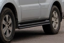 Mitsubishi Pajero Wagon III 1999–2006 Sivuputket OEM-kiinnityksellä Black (2 kpl, ruostumaton teräs) kuva 5