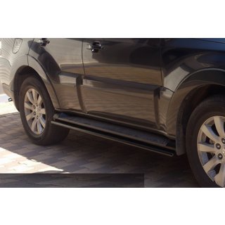 Sivuputket OEM-kiinnityksellä Black (2 kpl, ruostumaton teräs) Mitsubishi Pajero Wagon III 1999–2006 kuva 3