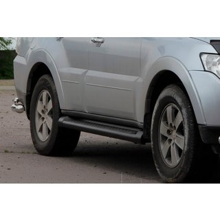 Sivuputket OEM-kiinnityksellä Black (2 kpl, ruostumaton teräs) Mitsubishi Pajero Wagon III 1999–2006 kuva 4