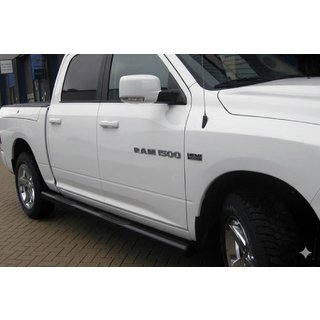 Sivutuet/putket vakiomalli Black (2 kpl, ruostumaton teräs) Dodge RAM (DR/DH/D1/DC/DM) 2002–2009 kuva 1