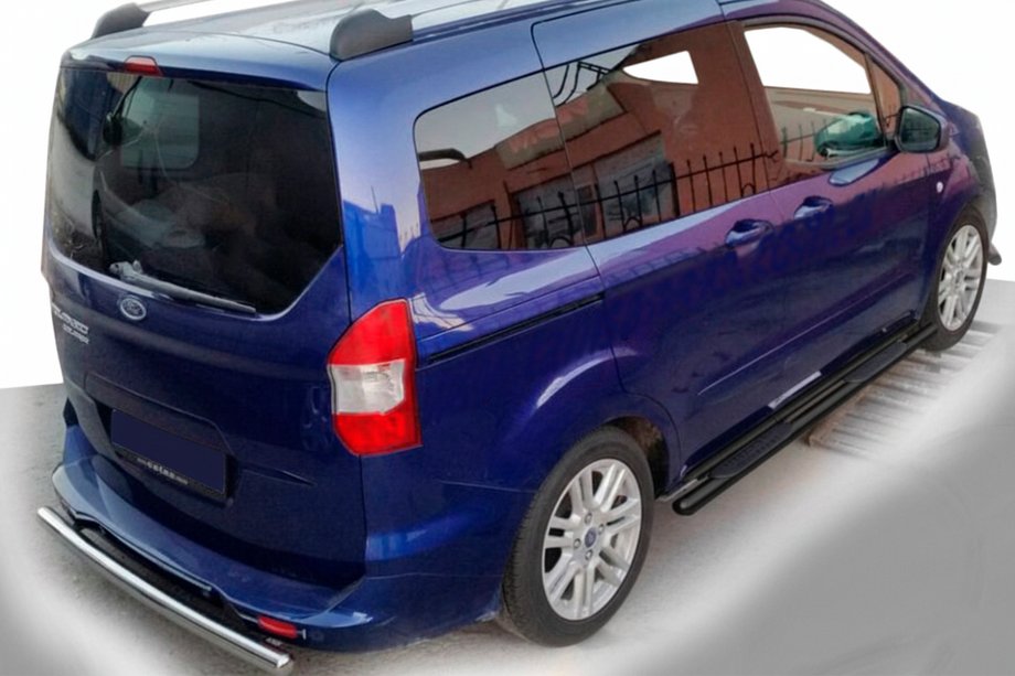 Ford Courier 2014–2023 Sivuputket Black (2 kpl, ruostumaton teräs) Image