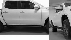 Mercedes X class 2017–2020 Sivusuojaputket viistopäillä Black (2 kpl, ruostumaton teräs) kuva 2