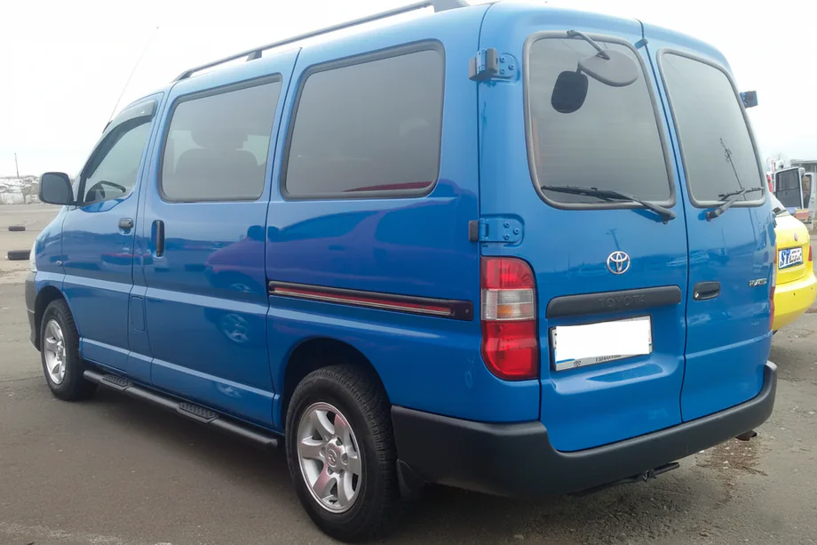 Toyota HiAce Sivuputket Black (2 kpl, ruostumaton teräs) Image