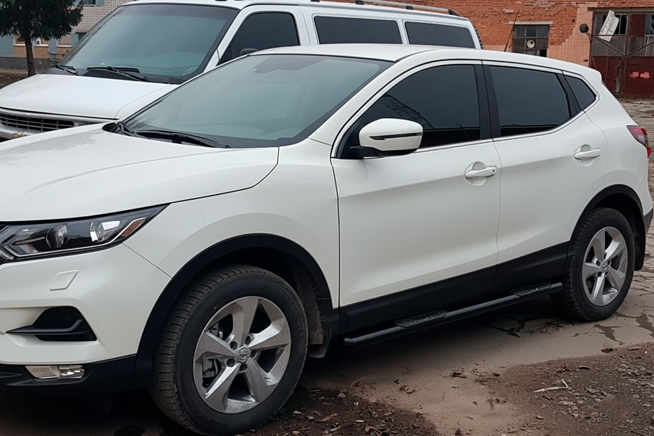 Nissan Qashqai 2014–2021 Sivutuet Black (2017-2021, 2 kpl, ruostumaton teräs) Image