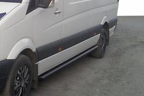 Mercedes Sprinter W906 2006–2018 Sivupalkit Black (2 kpl, ruostumaton teräs) Ø60, pitkä–extra pitkä kuva 4