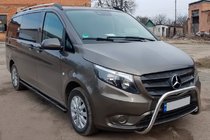 Mercedes Vito/V-class W447 2014– Sivuputket Black (2 kpl, ruostumaton teräs) d60, pitkä akseliväli (L3) kuva 1