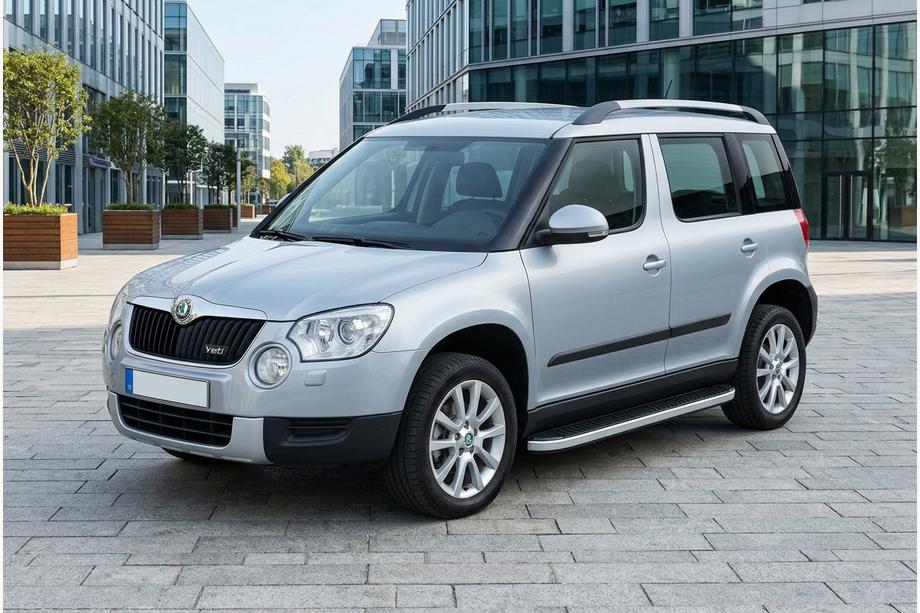 Skoda Yeti 2009–2017 Tayga Grey -sivuaskelmat (2 kpl, alumiini) Image