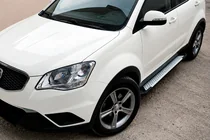 SsangYong Korando 2010–2019 Allmond Grey -sivuporrassarja (2 kpl, alumiini) kuva 1