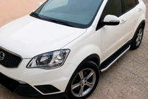 SsangYong Korando 2010–2019 Fullmond sivuportaat (2 kpl, alumiini) kuva 1