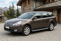 Subaru Outback 2009–2014 Tayga Grey -sivuaskelmat (2 kpl, alumiini) kuva 1