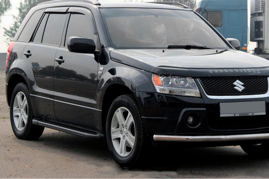 Suzuki Grand Vitara 2005–2017 Allmond Black sivuaskelmat (2 kpl, alumiini) Image