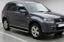 Suzuki Grand Vitara 2005–2017 Tayga Grey -sivuaskelmat (2 kpl, alumiini) kuva 1