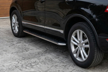 Volkswagen Touareg 2002–2010 Maydos V1 sivuportaat (2 kpl, alumiini ↗ ruostumaton teräs) kuva 1