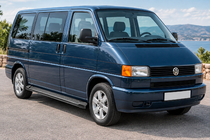 Volkswagen T4 Caravelle/Multivan 1990–2003 Allmond Black sivuaskelmat (2 kpl, alumiini) Pitkä akseliväli kuva 1