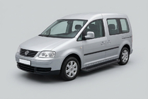 Volkswagen Caddy 2004–2010 Allmond Black sivuportaat (2 kpl, alumiini) kuva 1