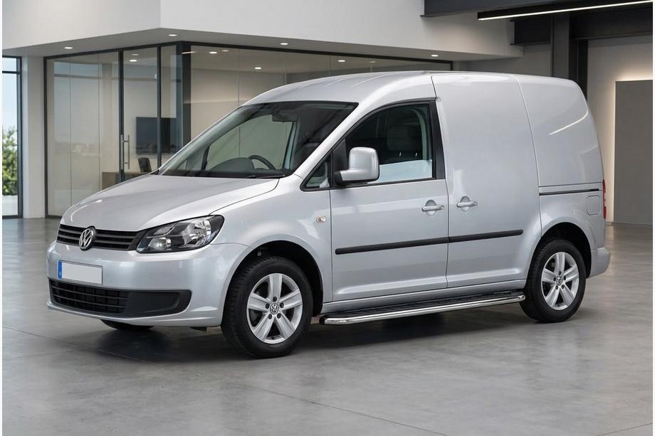 Volkswagen Caddy 2010–2015 Maydos V1 sivuportaat (2 kpl, alumiini ↗ ruostumaton teräs) Maxi-alusta Image