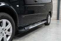 Mercedes Vito/V-class W447 2014– Sunrise sivuportaat (2 kpl, alumiini) Lyhyt (Short) ja keskipitkä (Long) kuva 1