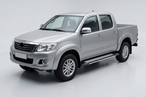 Toyota Hilux 2006–2015 Rainbow sivuportaat (2 kpl, alumiini) kuva 1