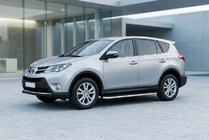 Toyota Rav 4 2013–2018 Maydos V1 sivuportaat (2 kpl, alumiini ↗ ruostumaton teräs) kuva 1