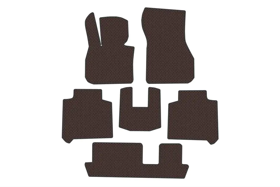 BMW 2-sarja Active Tourer F45/F46 2014–2021 Carsuit kumimatot matkustamoon (3 riviä, F46, ruskea) Image