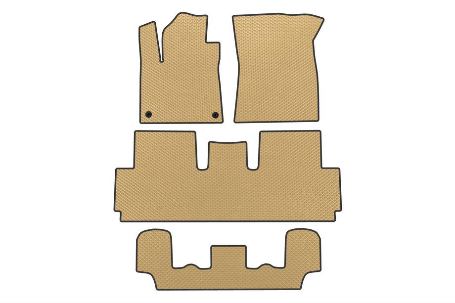 Citroen C-4 Picasso 2013–2022 EVA-auton lattiamatot (Grand, 3 riviä, beige) Image