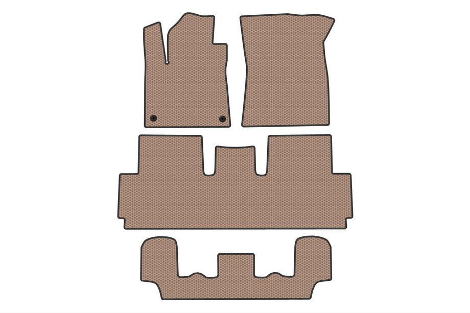 Citroen C-4 Picasso 2013–2022 Kumimatot Carsuit (Grand, 3 riviä, beige) Kuva 1