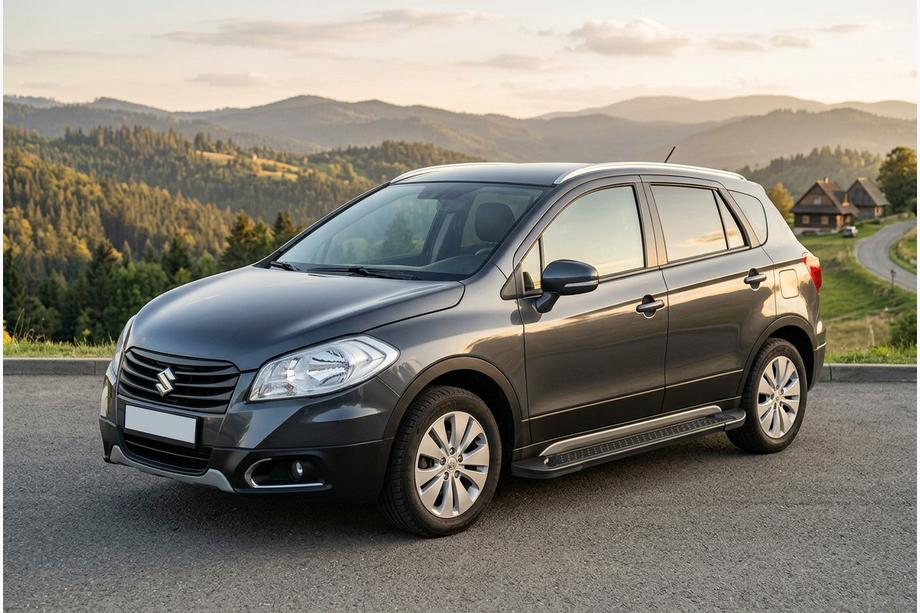 Suzuki SX4 S-Cross 2013–2016 Allmond Black sivuportaat (2 kpl, alumiini) Image