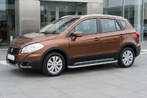Suzuki SX4 S-Cross 2013–2016 Sivuportaat Tayga Grey (2 kpl, alumiini) kuva 1