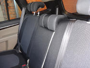 Hyundai Santa Fe 2 2006–2012 Auton istuinsuojat (keinonahka→kangas, Premium) kuva 23