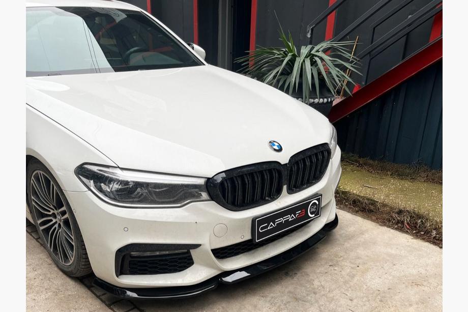 BMW 5-sarja G30/G31 2017–2023 Etupuskurin lipa Lip EuroCap (M-Sport 2017-2020, kiiltävä musta) Image