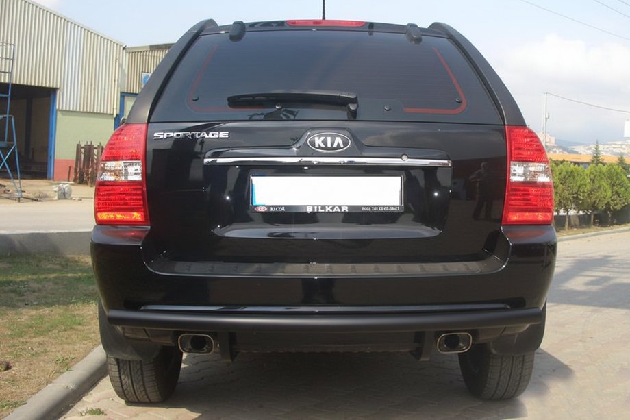 Kia Sportage 2004–2010 Takasuojakaari AK002 Black (ruostumaton teräs) Image