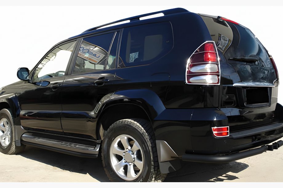 Toyota Land Cruiser Prado 120 2002–2009 Takakulmapalat AK003 Black (2 kpl, ruostumaton teräs) Image