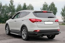Hyundai Santa Fe 3 2012–2018 Takasuojakaari AK002 Black (ruostumaton teräs) kuva 2