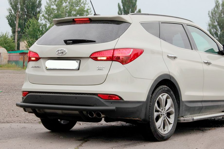 Hyundai Santa Fe 3 2012–2018 Takasuojakaari AK002 Black (ruostumaton teräs) Image