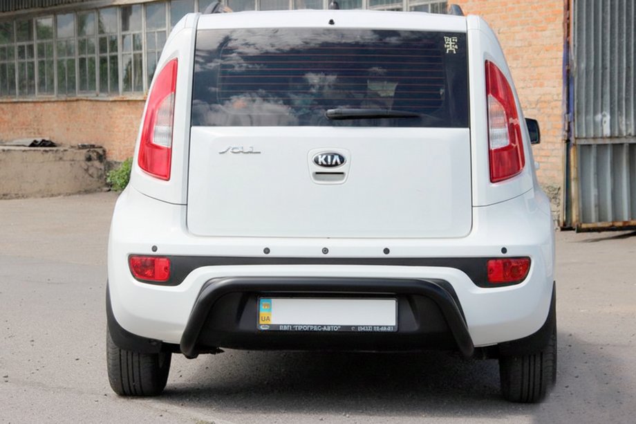 Kia Soul I 2008–2013 Takasuojakaari AK002 Black (ruostumaton teräs) Kuva 1
