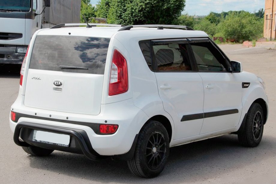 Kia Soul I 2008–2013 Takasuojakaari AK002 Black (ruostumaton teräs) Kuva 2